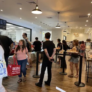 The lines of people in line to pay