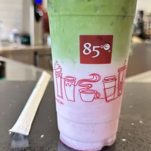 Seasonal Strawberry Matcha Latte