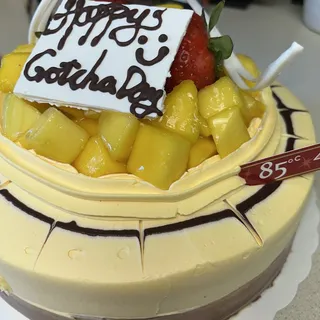 Mango Creme Brulee Cake