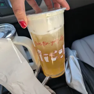 Jasmine tea sea salt drink in Large - my go to drink!