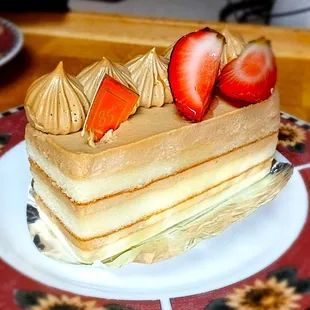 Superb slice of mocha cake.