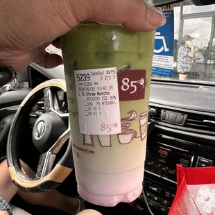 Strawberry Matcha green tea
