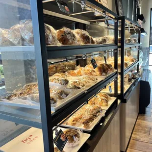 a display of baked goods