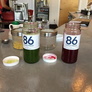 Renew and a special beet juice!