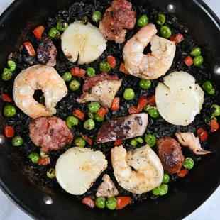 paella, food