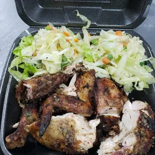 Jerk Chicken Dinner -Double Cabbage