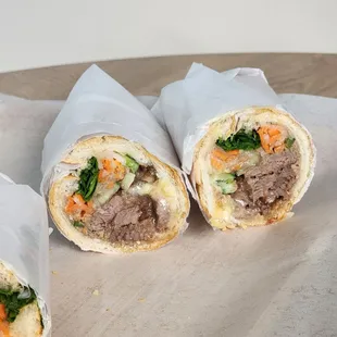 Steak banh mi, good!