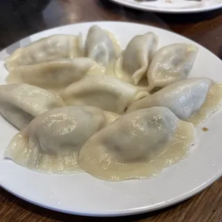Leek, Pork and Shrimp Dumplings (Pan Fried)