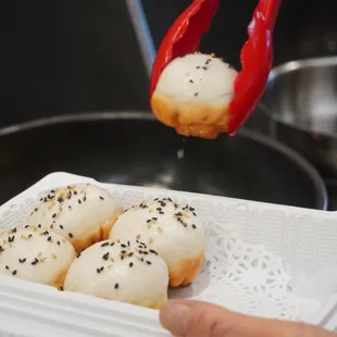 Pan fried pork bun