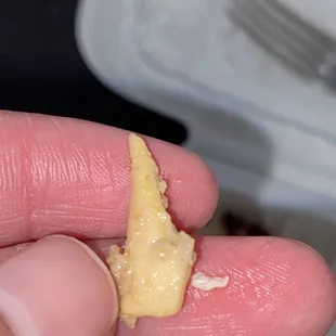 Bone inside noodles