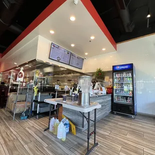 the interior of a restaurant