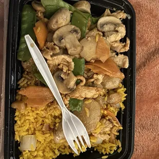 Chicken with mushroom combo