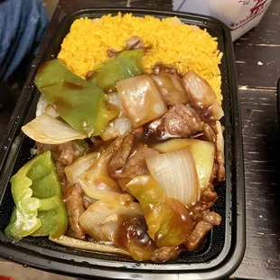 Pepper steak combo