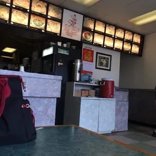 the interior of the restaurant