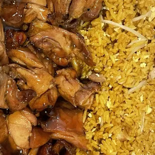 Burbon  Bourbon Chicken Combination Platter