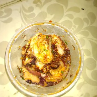 Tako poke spicy with limu