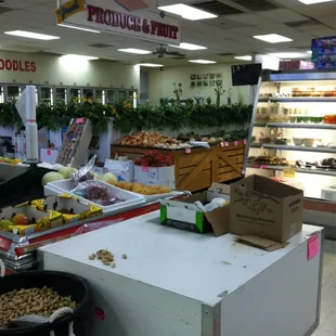 the food section of a grocery store