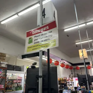 Customers: Please do not use your reusable bags in the store.