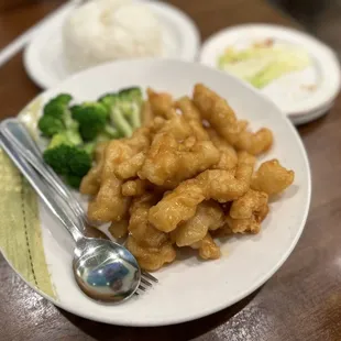 27. ORANGE CHICKEN W RICE