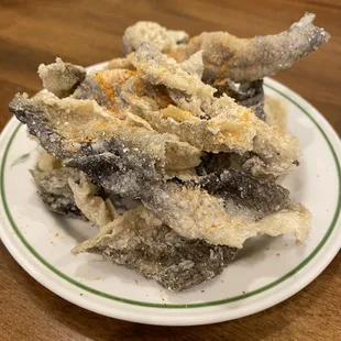 Deep fried 38. Crispy Fish Skin Crackers