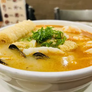13. Seafood Laksa in Rice Noodle