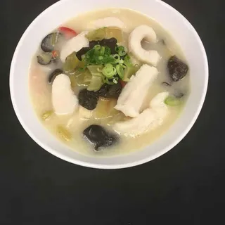 9. Spicy Pickle with Fish Filet in Noodle Soup