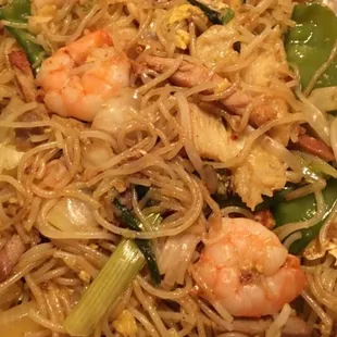 shrimp and noodles