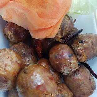 delicious spicy pork sausage 15 pieces for $5
