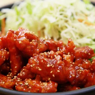 chicken wings and fried chicken, food