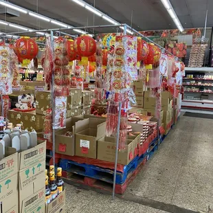 a variety of goods on display