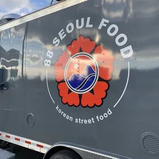 a food truck parked in a parking lot