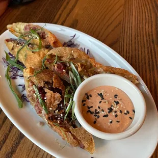 Reuben egg rolls
