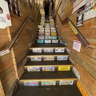 The stairs that lead to the shop