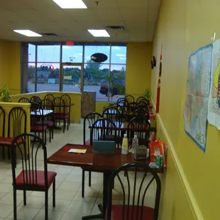 Dining room, view looking towards the front windows from the back.