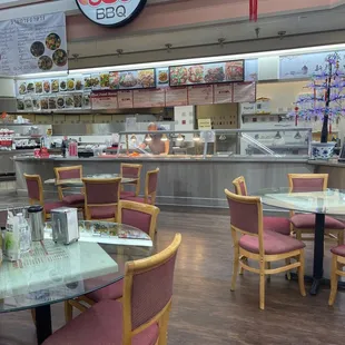 the inside of a restaurant