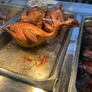 chicken wings and fried chicken, interior