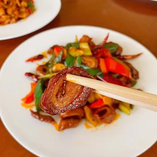 Stir Fried Pork Intestine in Hot &amp; Spicy Taste