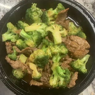 Beef and Broccoli needs renamed you Broccoli with a touch of beef!