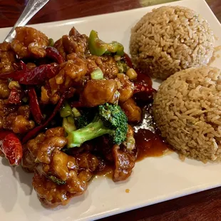 Lunch general tso chicken! @pearland_foodies