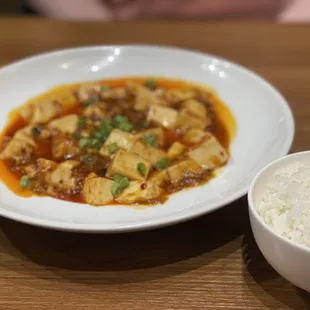 Mapo Tofu - vegetarian. Soooo silky smooth and flavorful. So good!