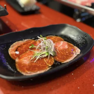 Beef carpaccio