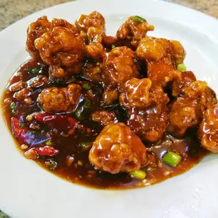 General Tso Chicken...interesting rock-like crunch to it -_-
