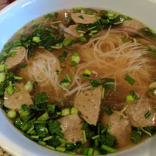 Meatball pho