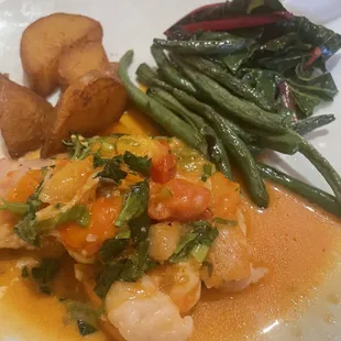 Salmon and shrimp