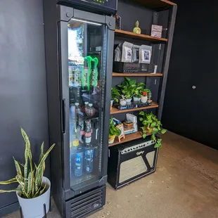 Plants and refrigerated drinks