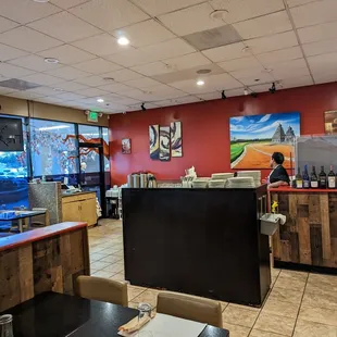 the interior of a restaurant