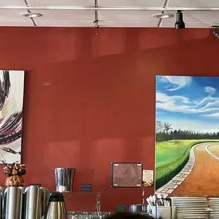 Decor above buffet section