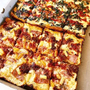 Hawaiian Pizza and  Fun Guy Forno Pizza