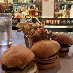 Classic Sliders and fries