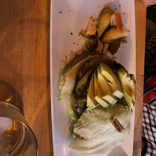 Build your own burger lettuce wrapped